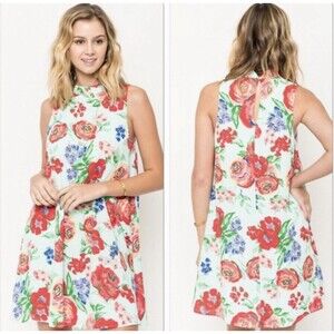 Everly Anthropologie Women's Kira Floral Swing Dress Size Small